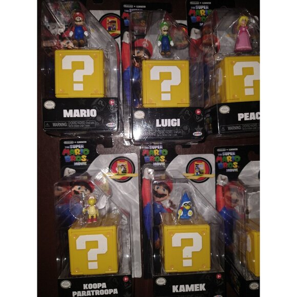 2023 Mario Jakk's 1" Figure Complete Set of 6 Super Mario Brothers Movie New - Picture 2 of 6